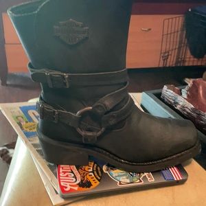 Woman’s Harley Davidson riding boots
